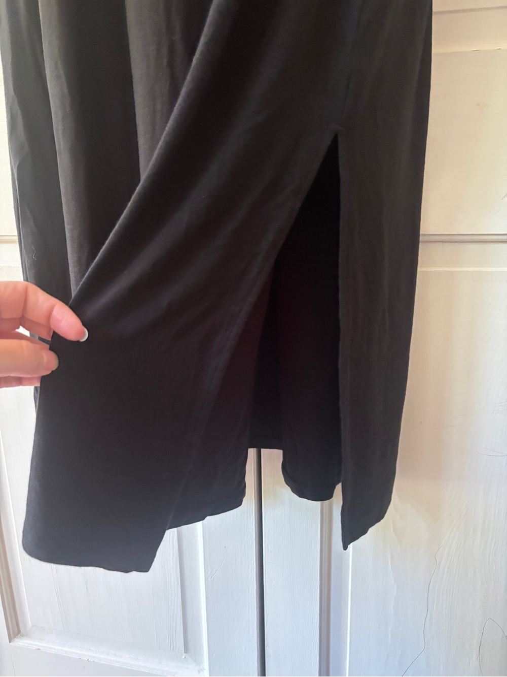J Jill Solid Black Maxi Dress Short Sleeve Pocket Flowy Lightweight Plus Size 3X - Picture 3 of 12